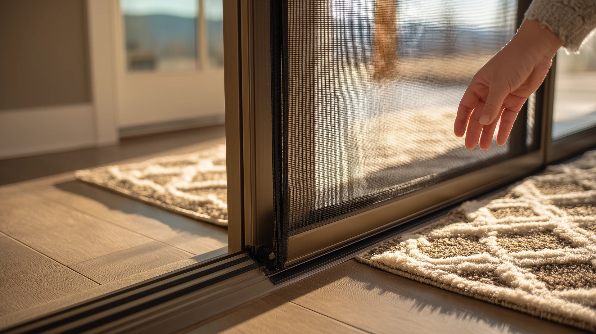 Operating vertically from top to bottom, it adapts to both window and balcony doors, offering easy access whenever needed.