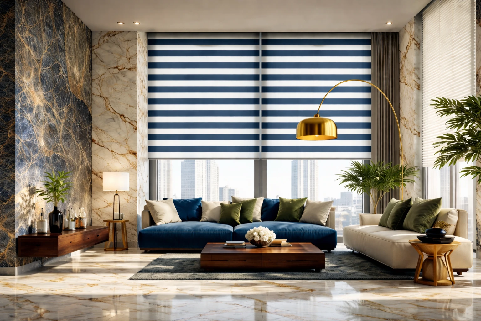 They consist of alternating translucent and opaque bands of fabric that glide in alignment, allowing you to control natural light with precision. With a single motion, you can shift from full daylight to intimate privacy, adjusting brightness without raising the shade completely.